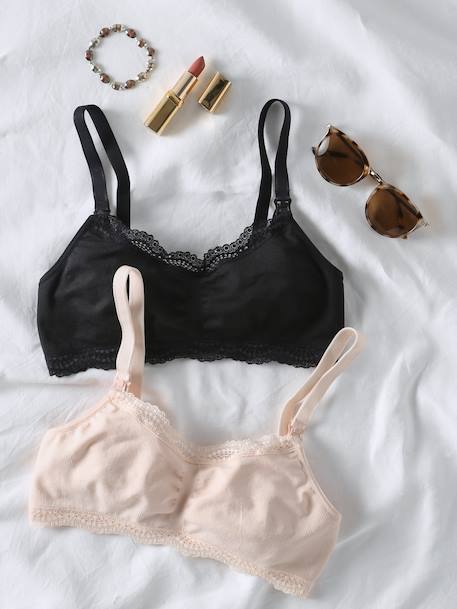 Lot 2 brassières grossesse et allaitement sans coutures anthracite 3 - vertbaudet enfant 