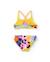Bikini pour fille en maille avec motif abstrait Jaune 3 - vertbaudet enfant 