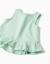 Blouse sans manches en coton et lin Vert clair 3 - vertbaudet enfant 