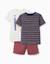 Lot de 2 t-shirts et 1 short en coton Bleu foncé 1 - vertbaudet enfant 