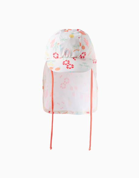 Casquette légionnaire de bain avec motif plage Blanc 1 - vertbaudet enfant 