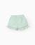 Short en coton et lin avec ourlet à volants Vert clair 1 - vertbaudet enfant 