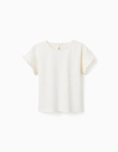T-shirt en coton avec manches à volants  - vertbaudet enfant