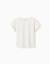 T-shirt en coton avec manches à volants Blanc+Corail clair 1 - vertbaudet enfant 