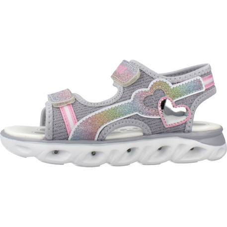 Sandale enfant synthétique clelia Gris+Rose 2 - vertbaudet enfant 