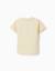 T-shirt en coton côtelé avec imprimé poetry Jaune 2 - vertbaudet enfant 
