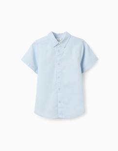 Chemise à manches courtes en lin et coton  - vertbaudet enfant