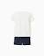 T-shirt en coton avec imprimé + short Bleu 2 - vertbaudet enfant 