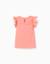 T-shirt avec manches à volants et col rond Beige clair+Corail clair+Jaune clair+Vert clair 5 - vertbaudet enfant 