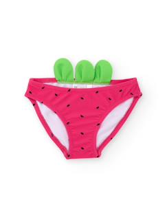 Bas de bikini fille en maille avec détail de petites feuilles  - vertbaudet enfant