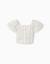 Blouse en coton à rayures ethniques b&s Blanc 2 - vertbaudet enfant 
