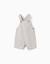 Salopette en coton à rayures Beige clair 1 - vertbaudet enfant 