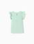 T-shirt avec manches à volants et col rond Beige clair+Corail clair+Jaune clair+Vert clair 11 - vertbaudet enfant 