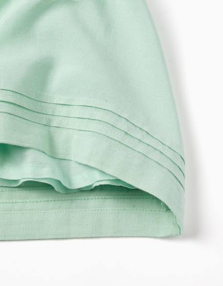 Robe sans manches en coton et lin Vert clair 4 - vertbaudet enfant 
