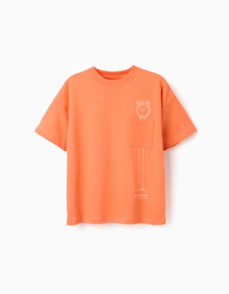 T-shirt en coton avec imprimé be surreal Orange sombre 1 - vertbaudet enfant 