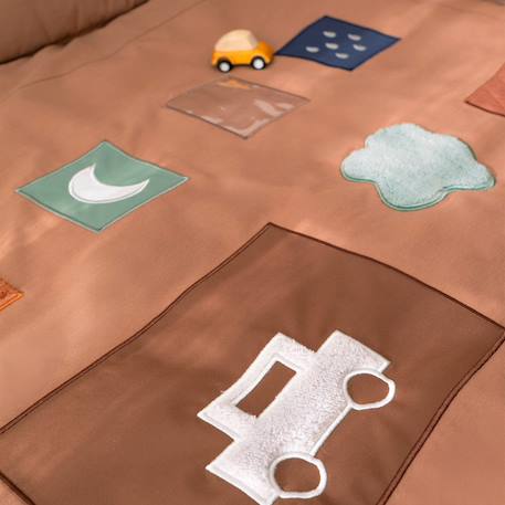 Tapis de parc et jeu - pure coton Ivoire+Moka 11 - vertbaudet enfant 
