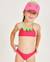 Bikini fille en maille avec petites feuilles en relief Rouge 1 - vertbaudet enfant 