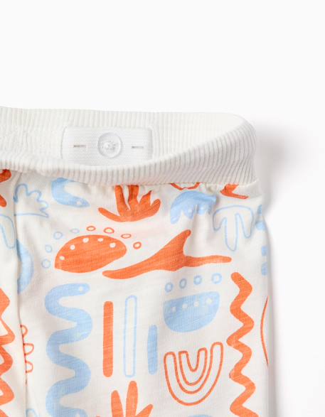 Short en coton avec imprimé Blanc 3 - vertbaudet enfant 