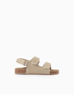 Chaussures-Sandales en daim à semelle intérieure en liège