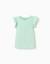 T-shirt avec manches à volants et col rond Beige clair+Corail clair+Jaune clair+Vert clair 10 - vertbaudet enfant 