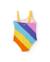 Maillot de bain pour fille en maille avec design asymétrique Jaune 2 - vertbaudet enfant 