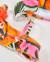 Bikini fille en maille avec détail floral en relief Orange 5 - vertbaudet enfant 