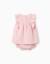 Robe et bloomer en coton et lin Rose clair 2 - vertbaudet enfant 
