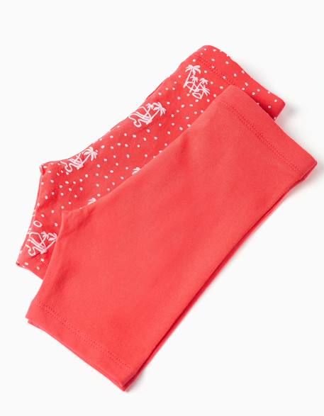 Lot de 2 cyclistes unis et imprimés Rose 4 - vertbaudet enfant 