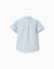 Chemise à manches courtes en lin et coton Blanc+Bleu clair 5 - vertbaudet enfant 