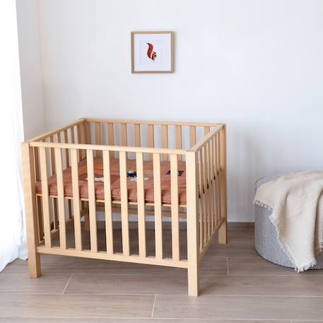 Tapis de parc et jeu - pure coton Ivoire+Moka 10 - vertbaudet enfant 