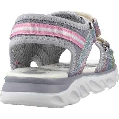 Sandale enfant synthétique clelia Gris+Rose 3 - vertbaudet enfant 
