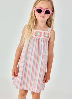 Robe en popeline à rayures  - vertbaudet enfant