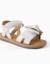 Sandales en cuir avec nœud décoratif Blanc 4 - vertbaudet enfant 