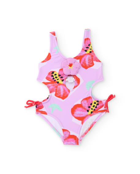Fille-Maillot de bain-Maillot de bain fille en maille avec applications en relief