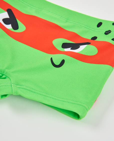 Maillot de bain garçon en maille avec imprimé bande dessinée Vert 4 - vertbaudet enfant 