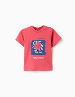 -T-shirt en coton avec lion imprimé