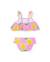 Bikini fille en maille sur fond vichy Rose 2 - vertbaudet enfant 