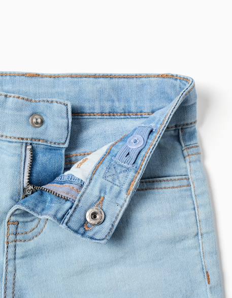 Short en jean ajusté avec cinq poches Bleu+Bleu clair 7 - vertbaudet enfant 
