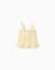 Blouse sans manches à rayures et élastique Jaune clair 1 - vertbaudet enfant 