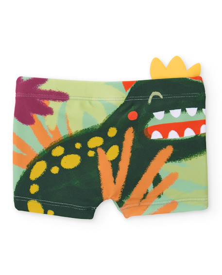 Maillot de bain pour garçon en maille avec détails en relief Vert 2 - vertbaudet enfant 