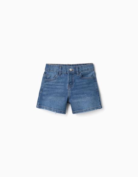 Fille-Short en jean ajusté avec cinq poches