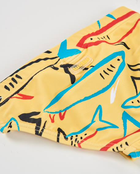 Slip de bain garçon Jaune 4 - vertbaudet enfant 