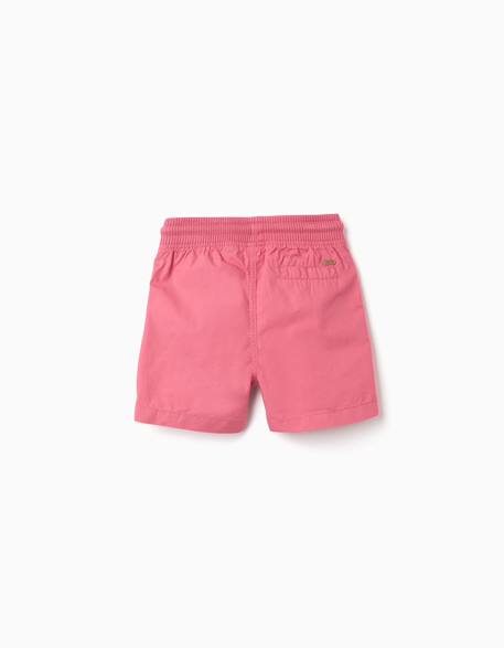 Short midi en popeline avec cordon de serrage et poches Rose foncé 2 - vertbaudet enfant 