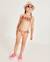 Bikini fille en maille avec détail floral en relief Orange 1 - vertbaudet enfant 
