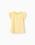 T-shirt avec manches à volants et col rond Beige clair+Corail clair+Jaune clair+Vert clair 7 - vertbaudet enfant 