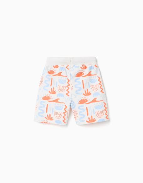 Short en coton avec imprimé Blanc 2 - vertbaudet enfant 
