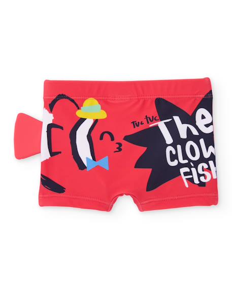 Maillot de bain garçon en maille avec patte latérale Rouge 2 - vertbaudet enfant 