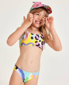 Bikini pour fille en maille avec motif abstrait  - vertbaudet enfant
