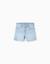 Short en jean ajusté avec cinq poches Bleu+Bleu clair 5 - vertbaudet enfant 