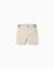 Short chino en sergé avec bande à rayures Beige clair+Bleu foncé 1 - vertbaudet enfant 